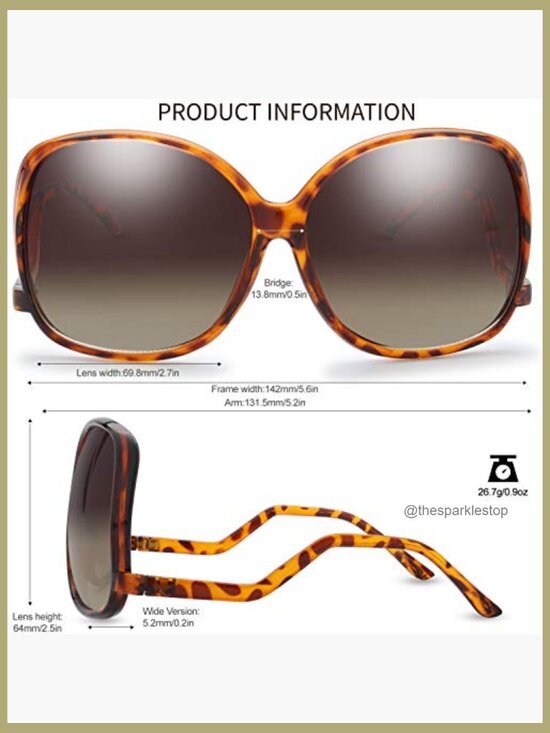 Oversized Square Cat Eye Hybrid Butterfly Sunglasses UV Protection Gift Box main image 5